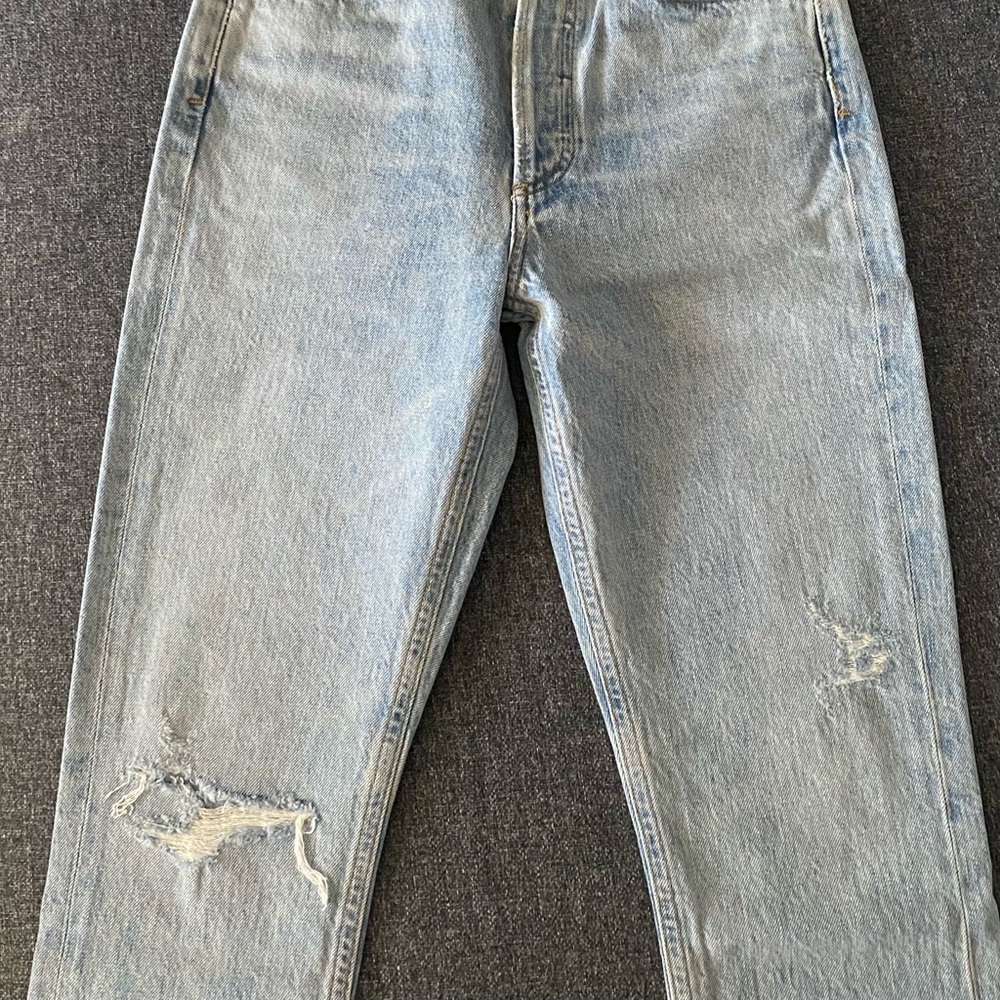 Agolde Riley High Rise Straight Crop Jeans - Picture 14 of 16
